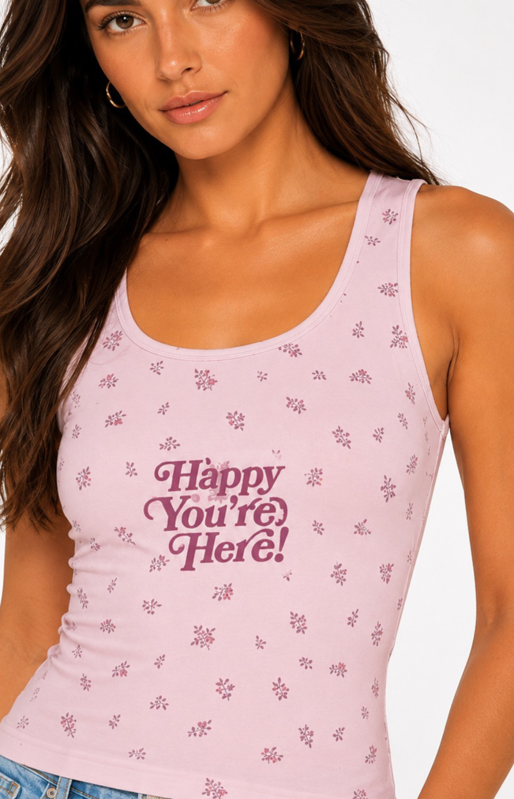 Happy You're Here Tank Top