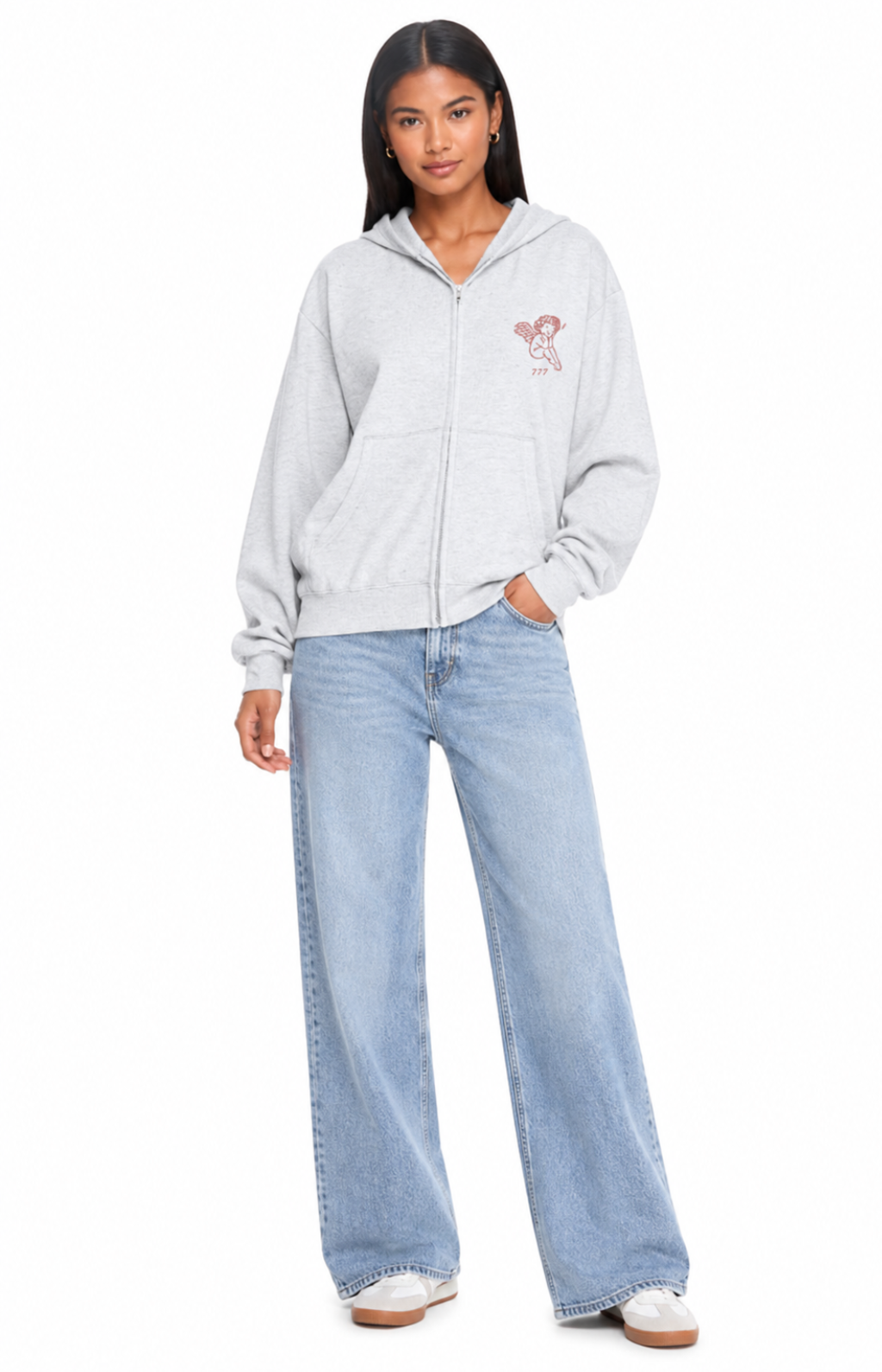 Love You More Zip Up Hoodie