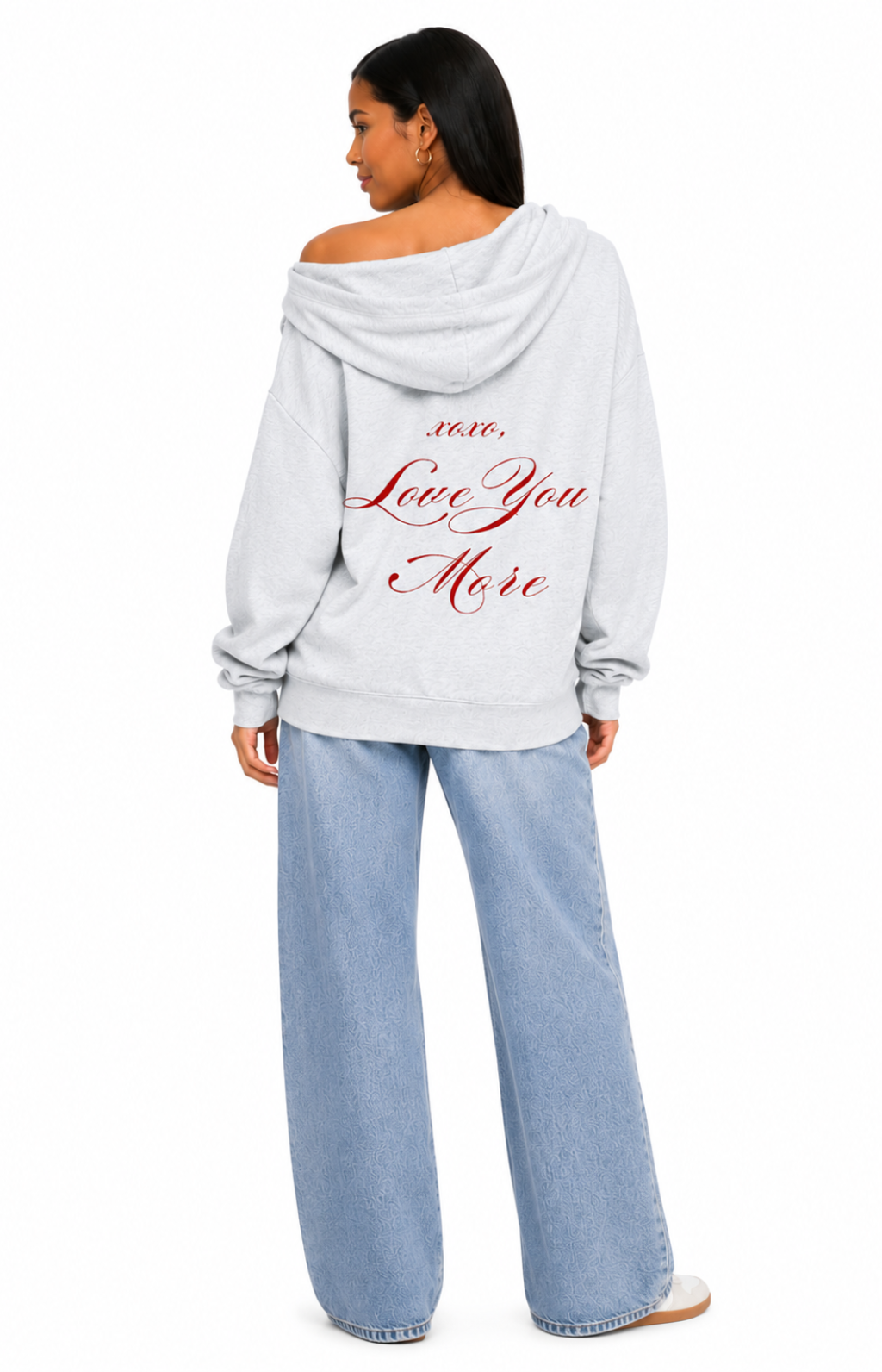 Love You More Zip Up Hoodie